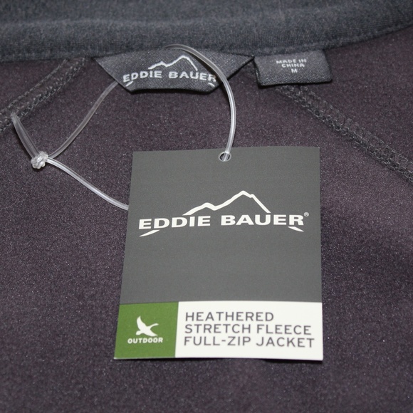 EDDIE BAUER HEATHERED FLEECE JACKET W/ VIZIO LOGO - Picture 7 of 8